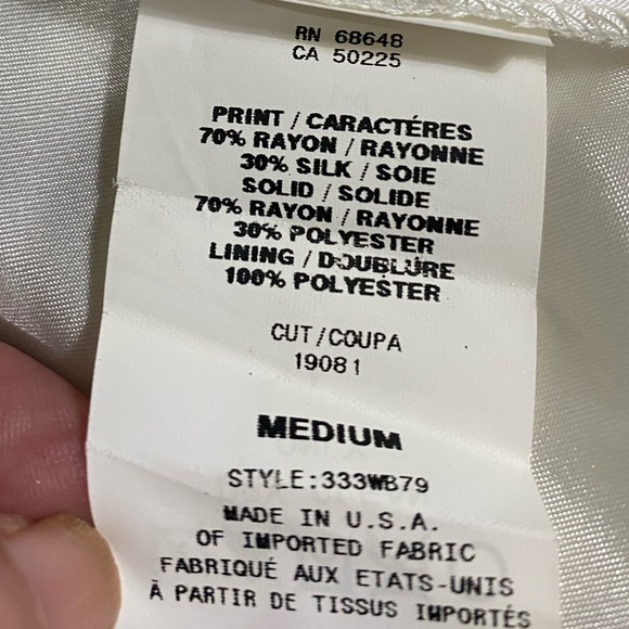 Y2K Babydoll Silk Blend Black White Dress Empire Drop Waist Flowy Lightweight - Picture 9 of 10